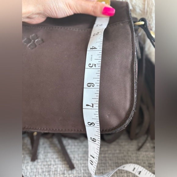 Patricia Nash Nubuck Suede Crossbody – Chocolate - Picture 6 of 16